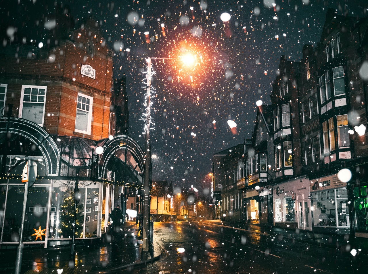 a town in winter